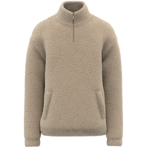 Unisex Sherpa Dropped Shoulders Quarter Zip Sweatshirt, miniatyr 2